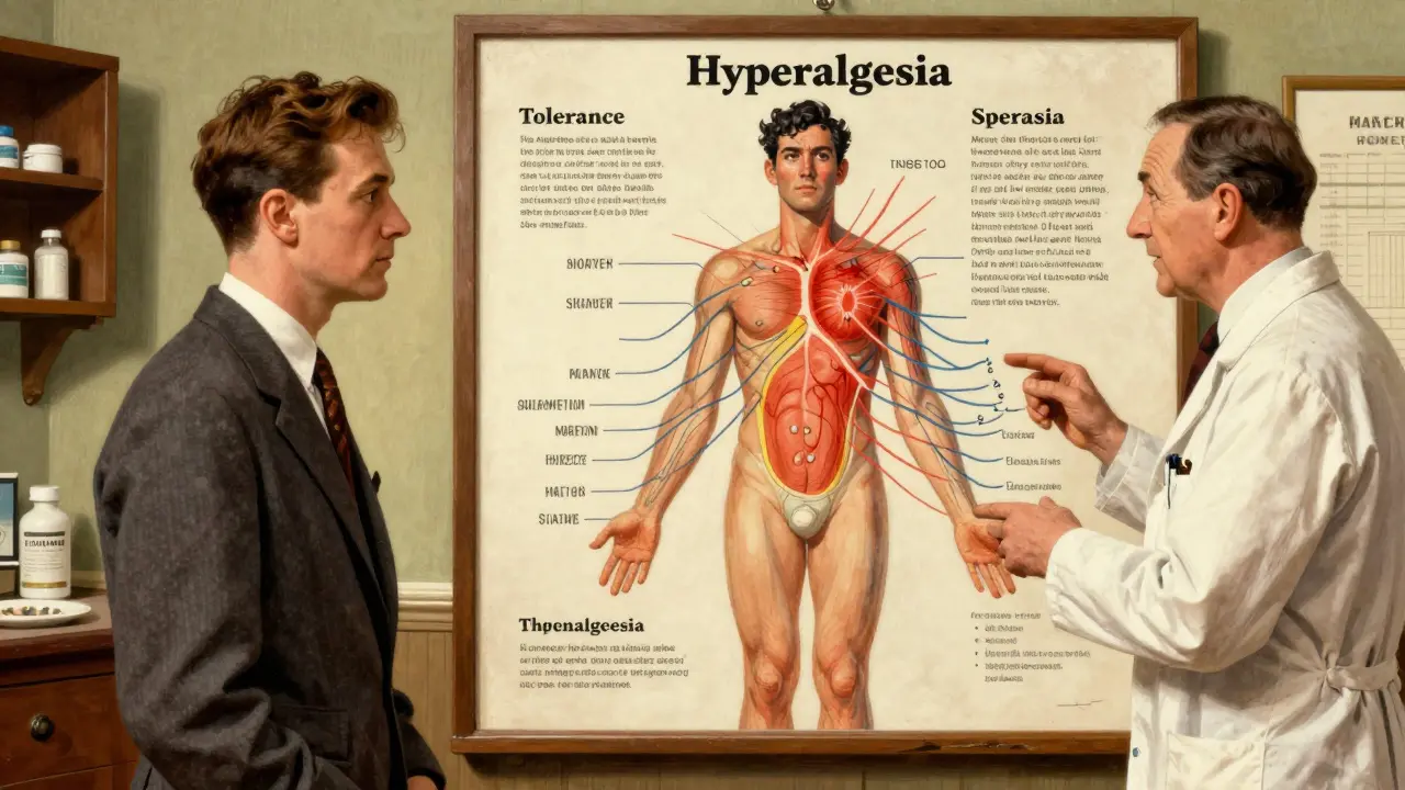 Confronto tra tolleranza e iperalgesia in un consultorio medico vintage