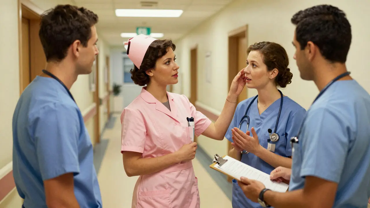 Personale sanitario che conferma gli ordini vocali per sicurezza